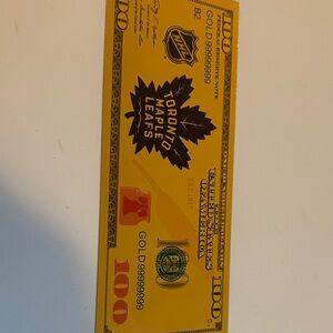 Toronto Maple Leafs Gold Novelty Bill